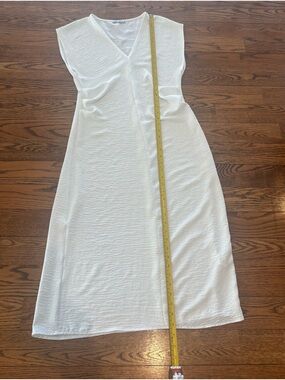 Zara off white V Neck dress.